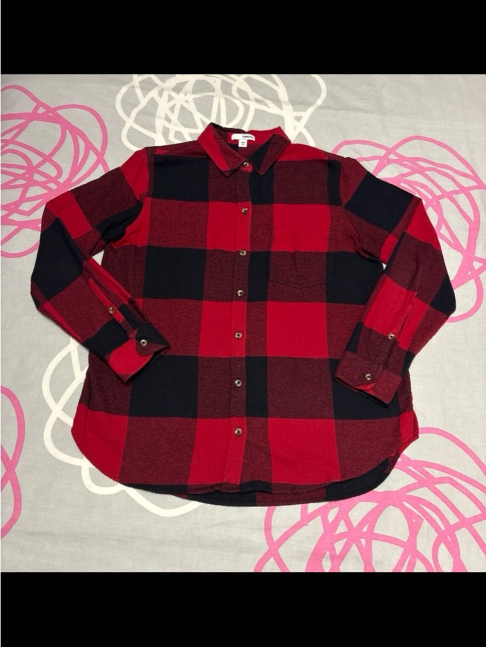 Sonoma Red and Black Plaid Flannel